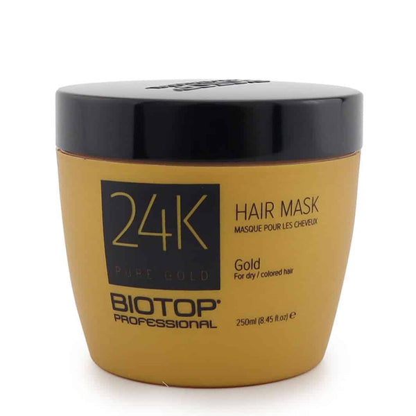 מסכה "גולד 24K" לשיער יבש, פגום וצבוע 250 מ"ל - ביוטופ Biotop