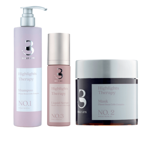 מארז 3 מוצרים מסדרת 'היילייט טרפי' לשיקום שיער בלונד - בולי ג'ון Bolly Jon
