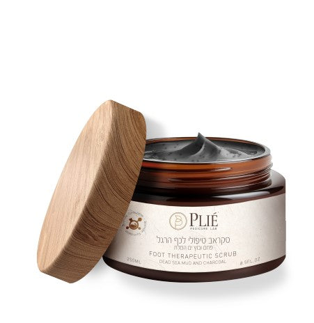 סקראב טיפולי לכף הרגל פחם ובוץ ים המלח 250 מ"ל-פליאה Plie