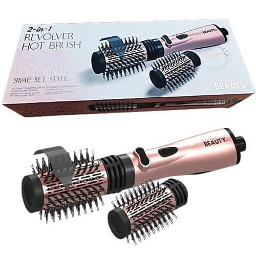 מברשת פן קורטקס מסתובבת 2 ב-1 בצבע רוז גולד- קורטקס