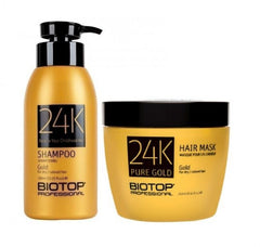 מארז ביוטופ  2 מוצרים 24K לשיער יבש או צבוע-ביוטופ Biotop