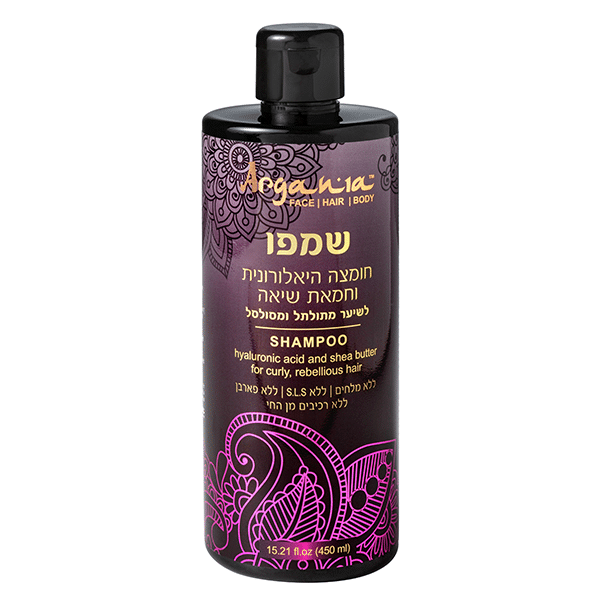 שמפו חומצה היאלורונית וחמאת שיאה לשיער מתולתל 450 מ"ל-ארגניה
