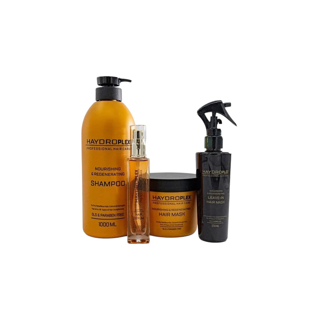 מארז 4 מוצרים זהב לשיקום שיער יבש ופגום- היידרופלקס Haydroplex