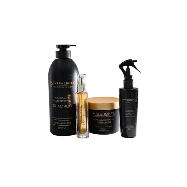 מארז 4 מוצרים לשיקום שיער דליל וקרקפת שומנית וגם מתולתל-היידרופלקס Haydroplex