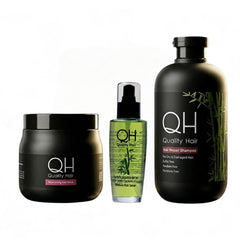 מארז 3 מוצרים ללא מלחים מסדרת הבמבוק לשיקום שיער יבש ופגום - QH יוגין פרמה Eugene Perma