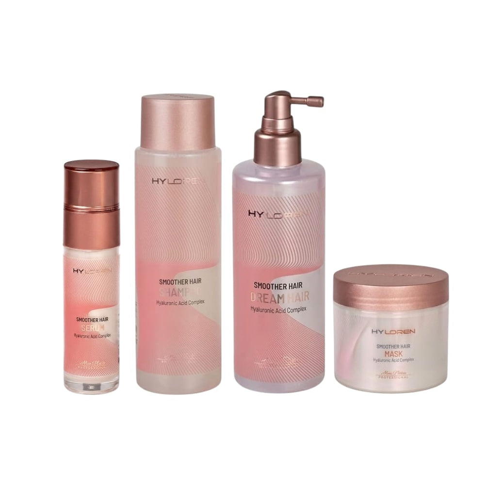 מארז 4 מוצרים לשיער מוחלק חומצה היאלרונית מסדרת הילורן-מון פלטין Mon Platin