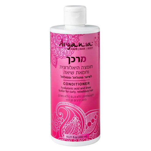 מרכך חומצה היאלורונית וחמאת שיאה לשיער מתולתל 450 מ"ל-ארגניה