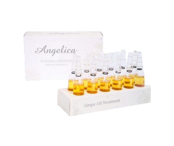 אמפולות קרטין לשיקום שיער יבש ופגום 12 יחידות -אנג'ליקה Angelica