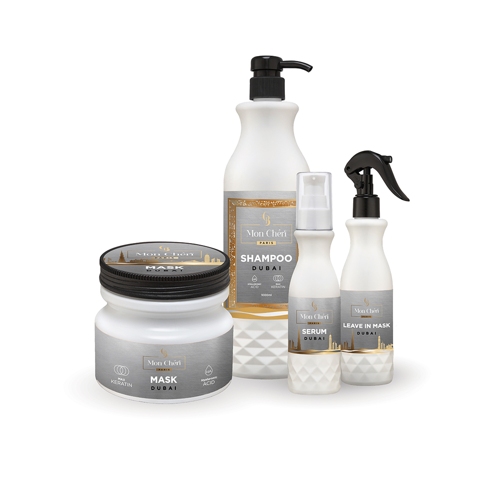 מארז 4 מוצרים לשיקום שיער יבש ופגום מסדרת "דובאי"- 613