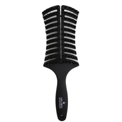 מברשת שחורה להברשה, החלקה וריכוך השיער - וולנס Wellness