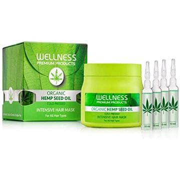 מסכה + 4 אמפולות לשיער יבש גולד קנאביס 500 מ"ל - וולנס Wellness