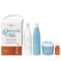 מארז 4 מוצרים "קווין מי" לשיער דק וחסר נפח-דה קראון The Crown