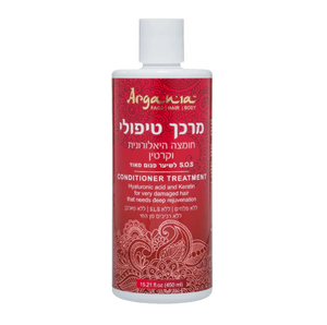 מרכך טיפולי חומצה היאלורונית וקרטין 450 מ"ל-ארגניה