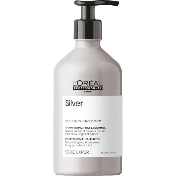 שמפו סילבר לשיער שיבה ולשיער אפור 500 מ"ל-loreal professionnel לוריאל פרופסיונל
